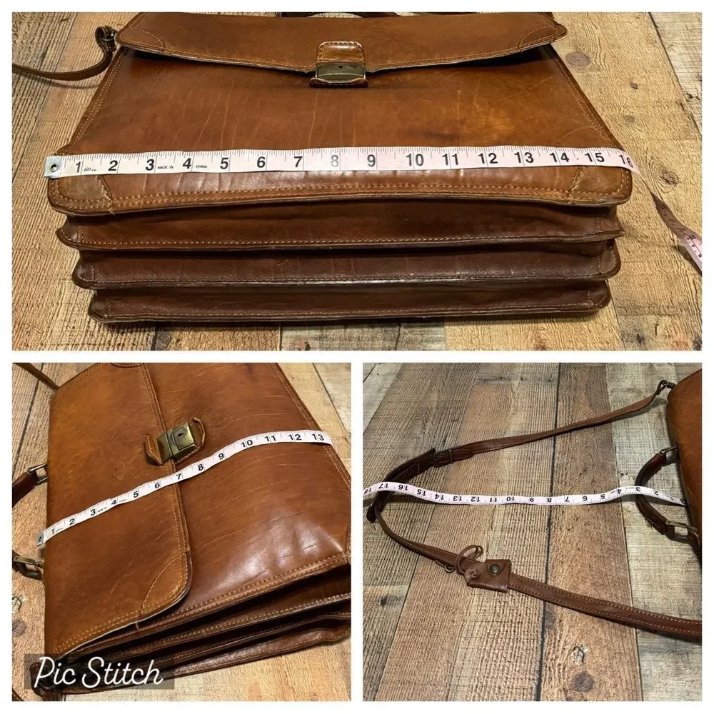 Vintage VALENTINO Leather Briefcase Document Bag With Working Key COA